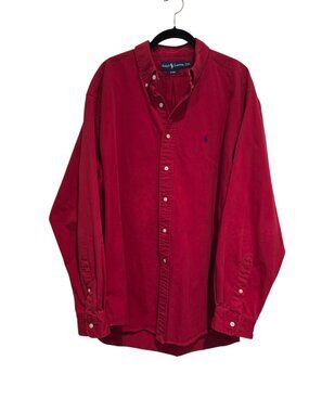 Vintage red Polo Ralph Lauren Blake Long Sleeve Button-Down Shirt Size XL